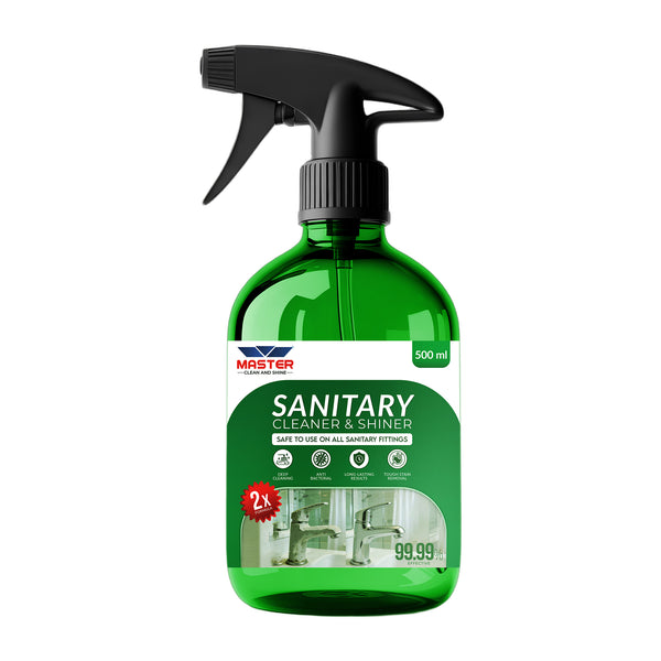 Master Sanitary Cleaner & Shiner Spray - With FREE Gloves & Brush | 500ml