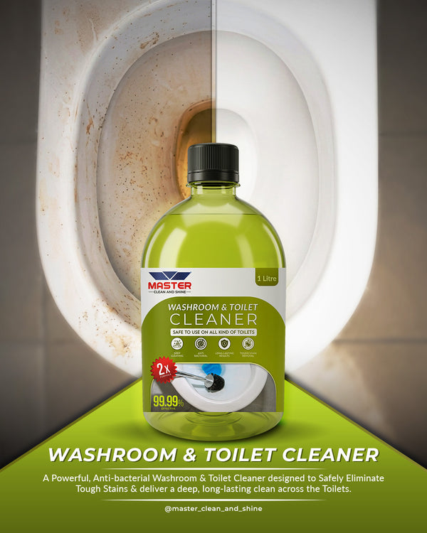 Master Washroom & Toilet Cleaner - With FREE Gloves | 1 Litre
