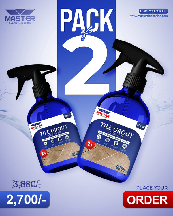 Master Tile Grout Cleaner Spray - With FREE Gloves & Brush | 500ml
