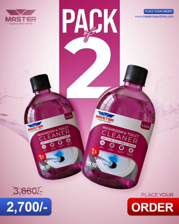 Master Washroom & Toilet Cleaner - With FREE Gloves | 1 Litre